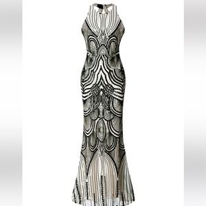 1920’s backless sequin evening dress